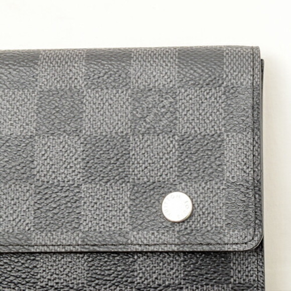 Louis Vuitton Portefeuille Graphite Wallet Card Case Leather Black - Picture 5 of 7